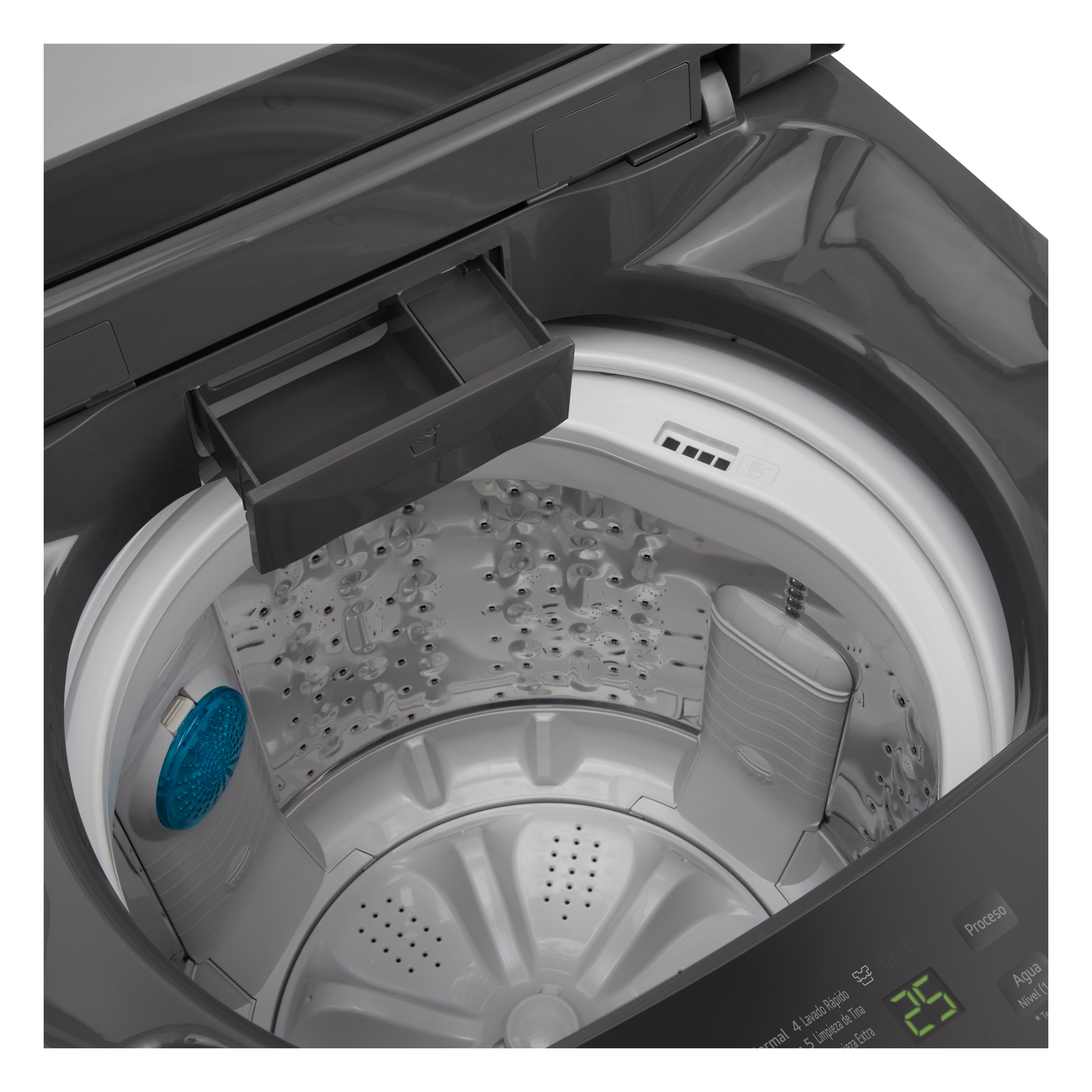 LG Lavadora LG 13kg, carga superior con TurboDrum™, Negro claro, WT13BVTB